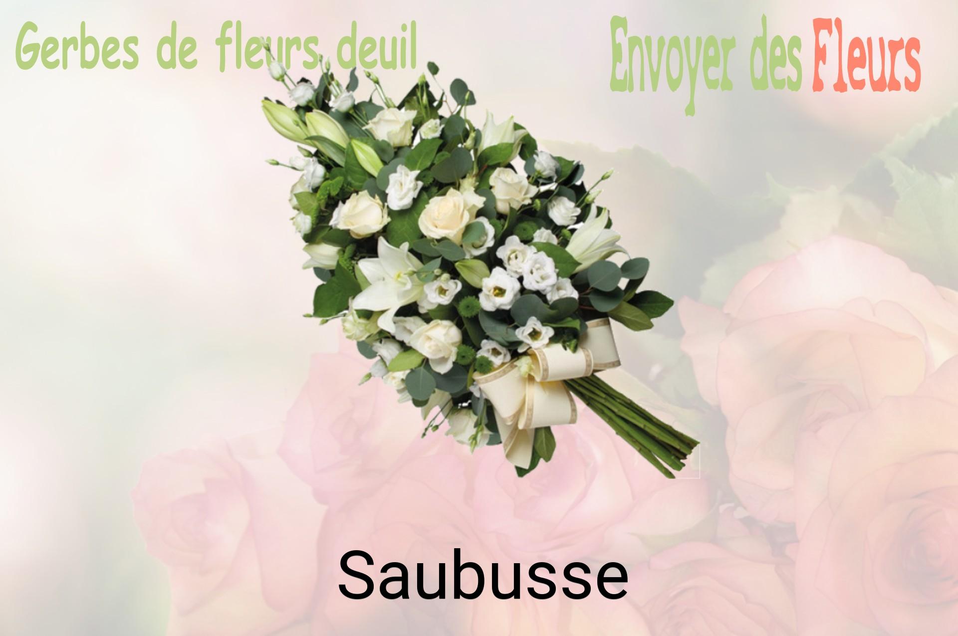 Gerbe de fleurs de deuil livrée à Saubusse
